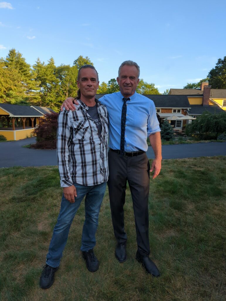 Brian Becker with Robert F. Kennedy Jr in Weare, NH